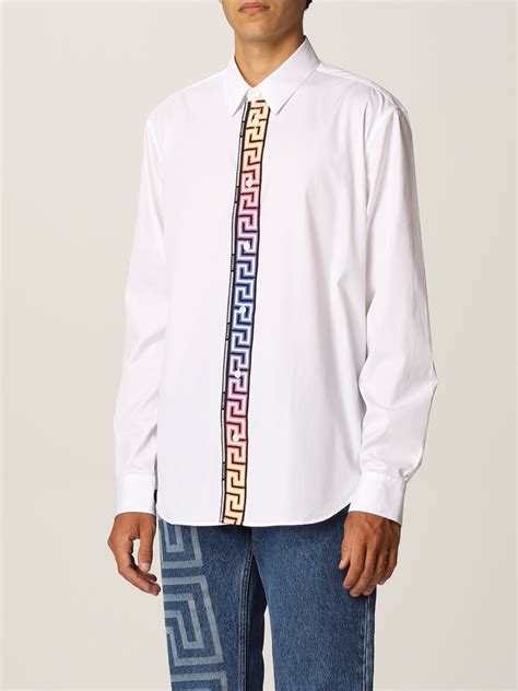 versace style shirt mens uk|versace collection men shirt white.